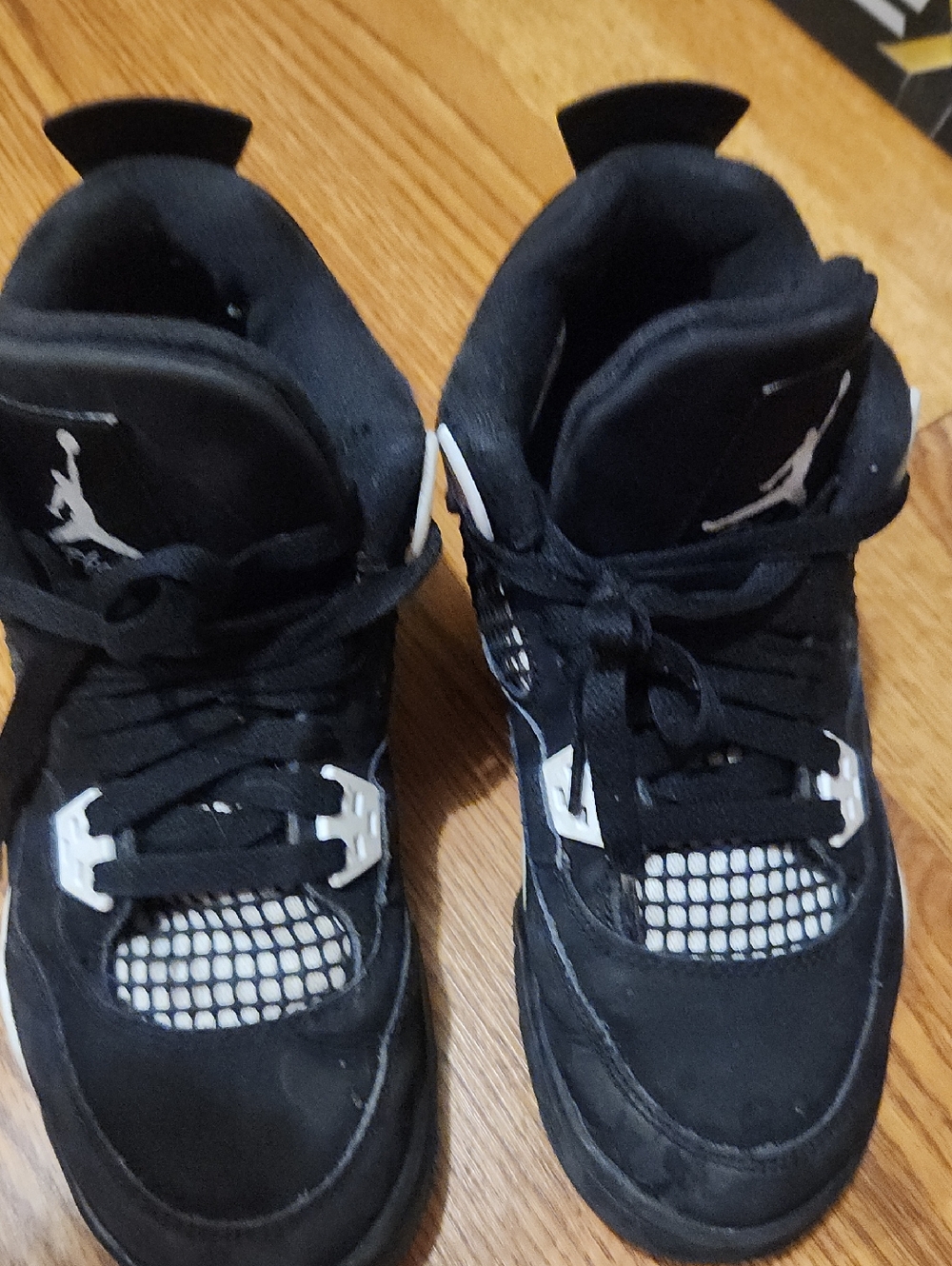 Nike Kids Black & White Jordan Style Sneakers